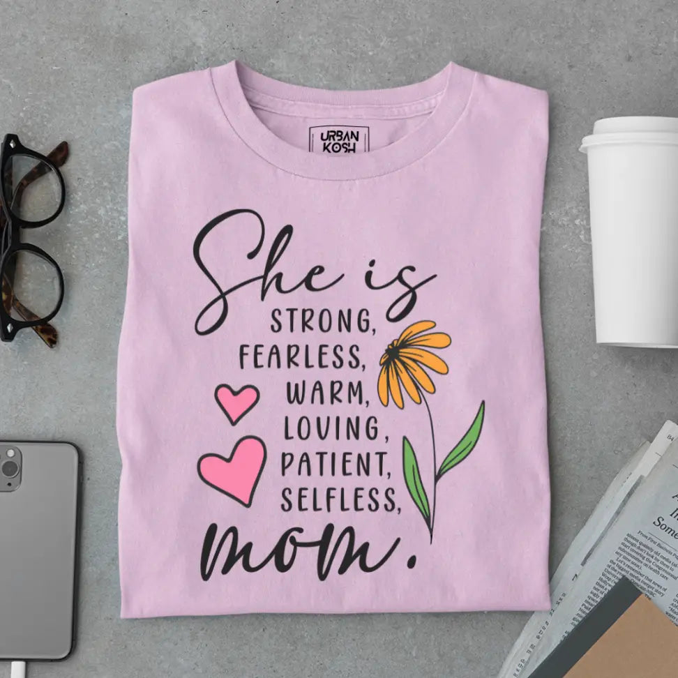 She is Strong Fearless Mom - Mother's Day Special Premium T-Shirt