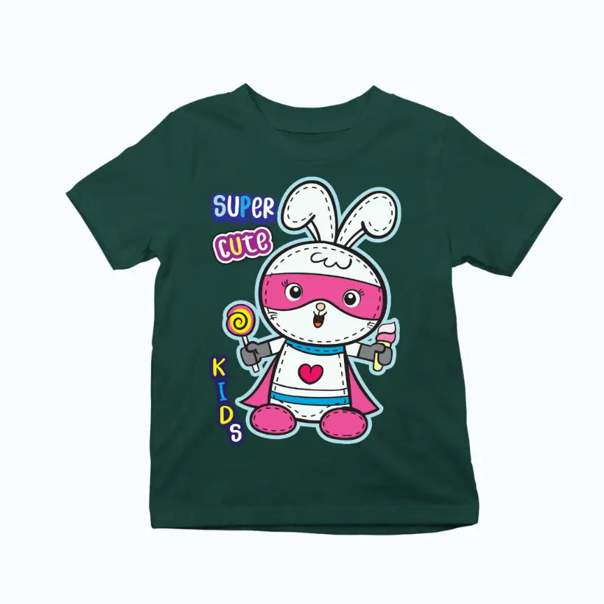 Super Cute Bunny Hero Exclusive T-shirt for Kids