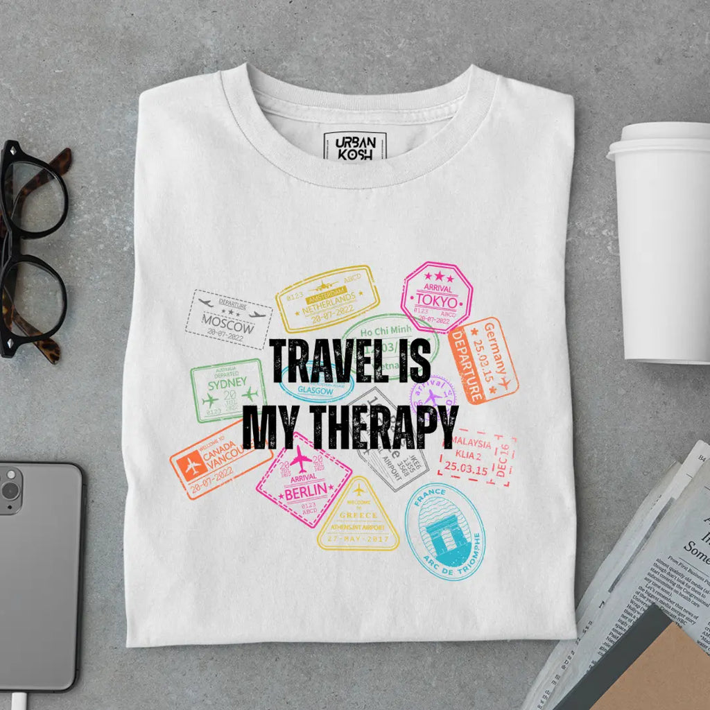Travel is My Therapy Premium Unisex T-shirt