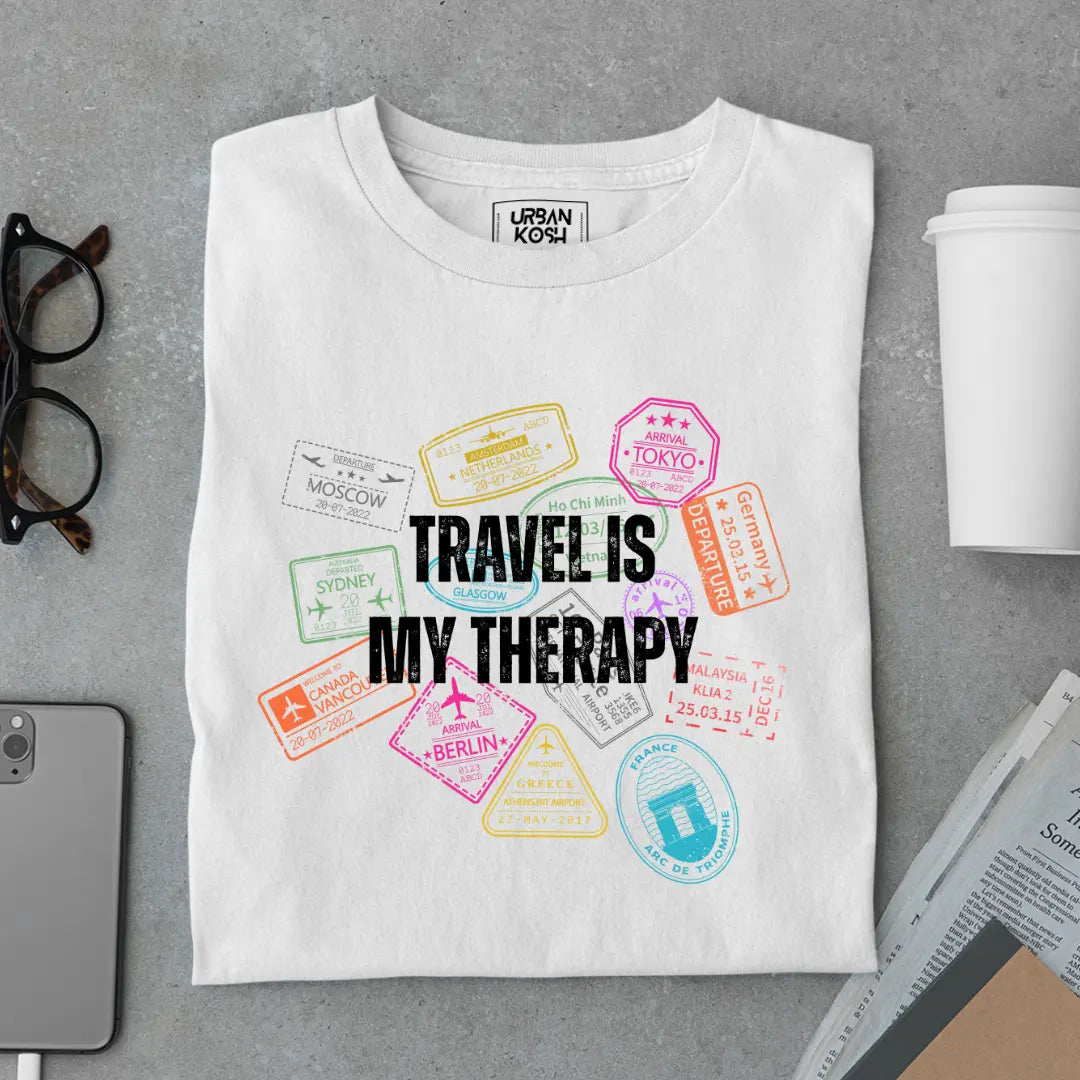 Travel is My Therapy Premium Unisex T-shirt