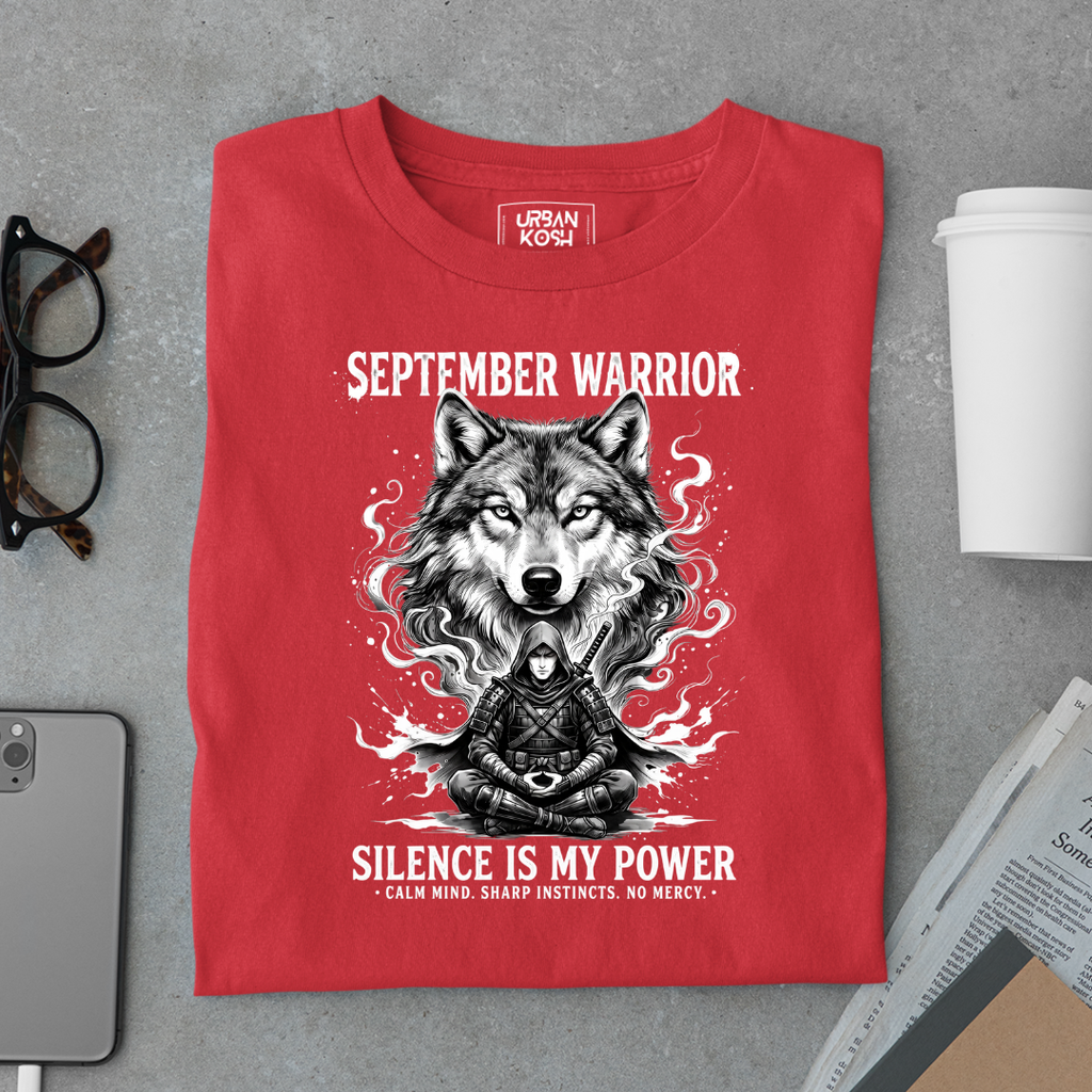 September Warrior Wolf T-Shirt