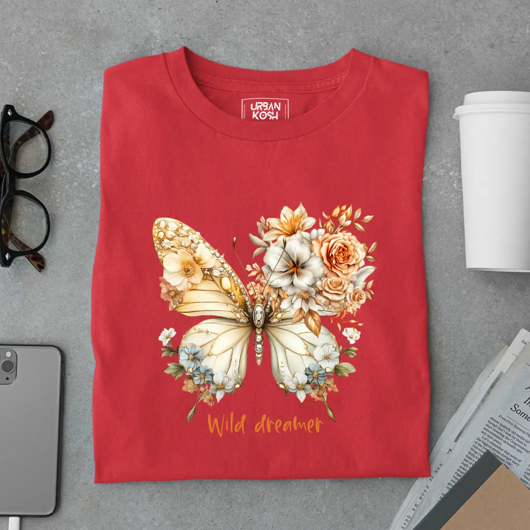 Wild Dreamer Premium Butterfly T-Shirt for Women