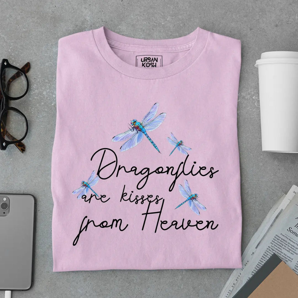 Dragonflies Are Kisses From Heaven Premium Butterfly T-Shirt for Women