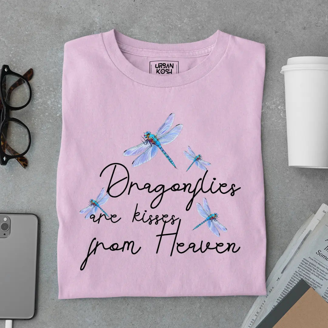 Dragonflies Are Kisses From Heaven Premium Butterfly T-Shirt for Women