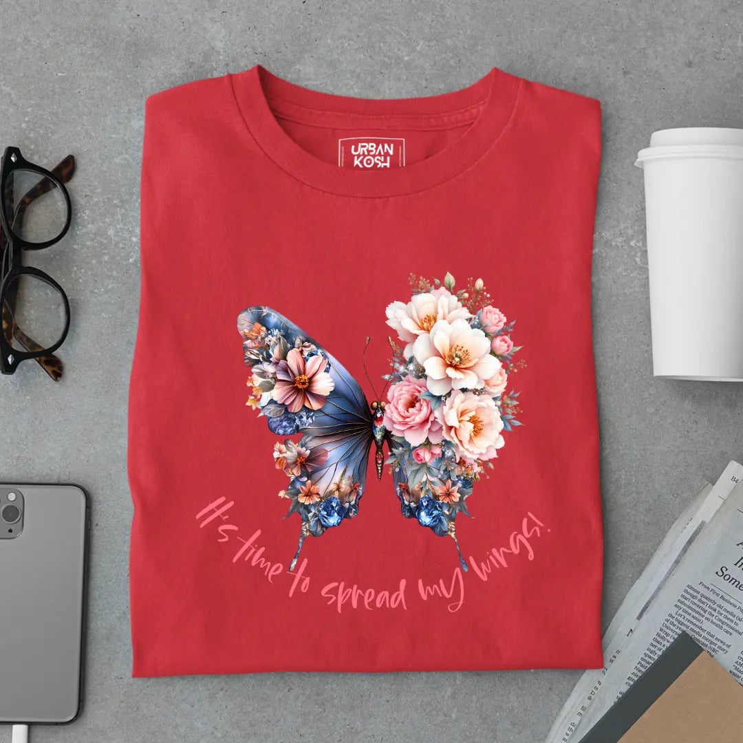 It's Time to Spread My Wings Premium Butterfly T-Shirt for Women