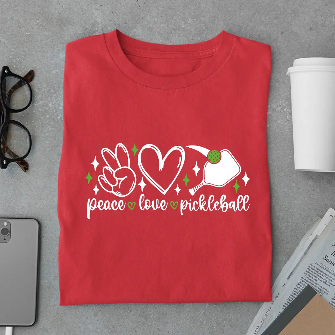 Peace Love Pickleball - Pickleball Exclusive Premium T-shirt