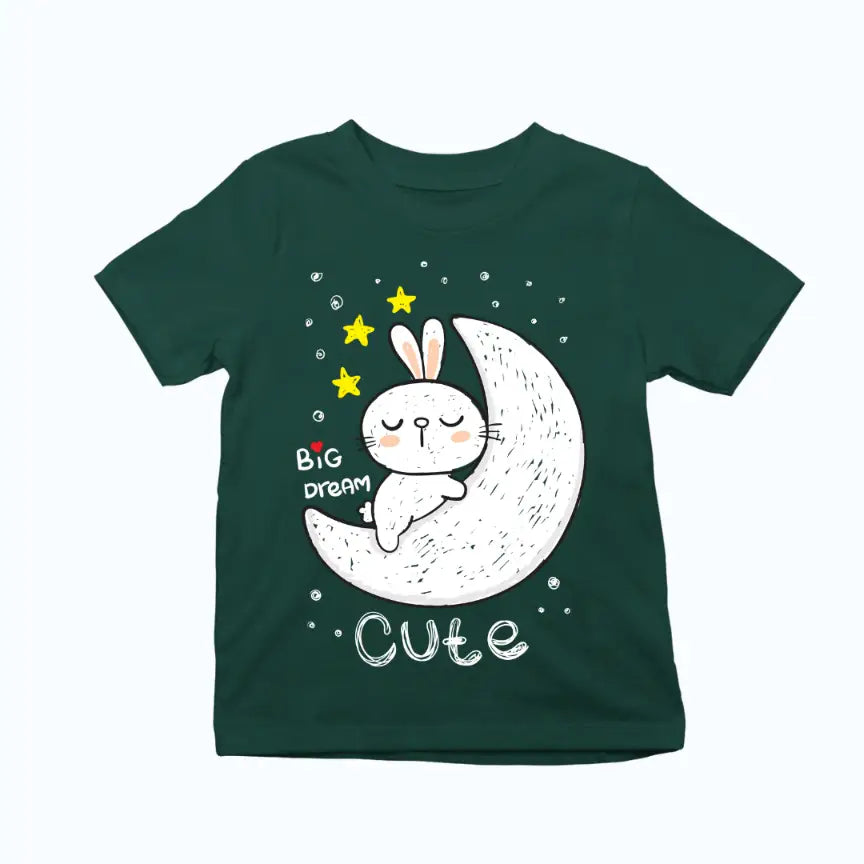 Big Dreams Bunny on Moon Exclusive T-shirt for Kids