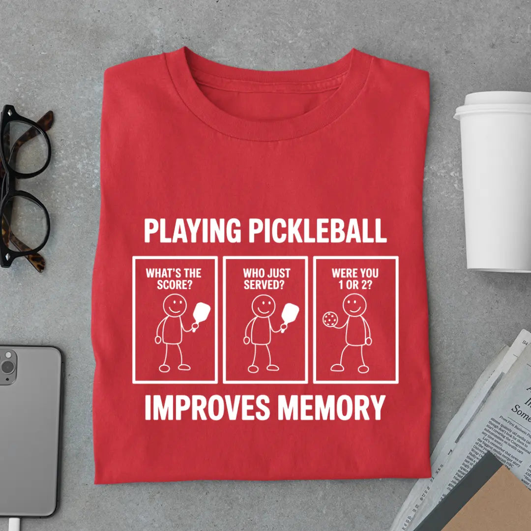 Playing Pickleball Improves Memory - Pickleball Exclusive Premium T-shirt