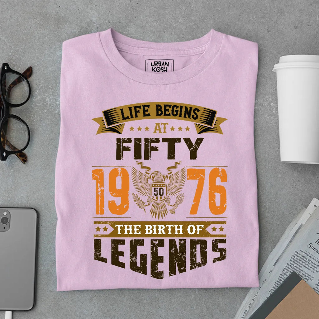 Life Begins at 50, 1976 The Birth of Legends Premium T-shirt