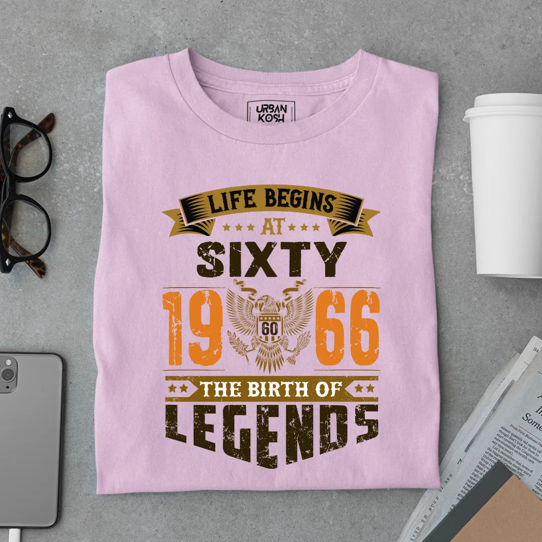 Life Begins at 60, 1966 The Birth of Legends Premium T-shirt