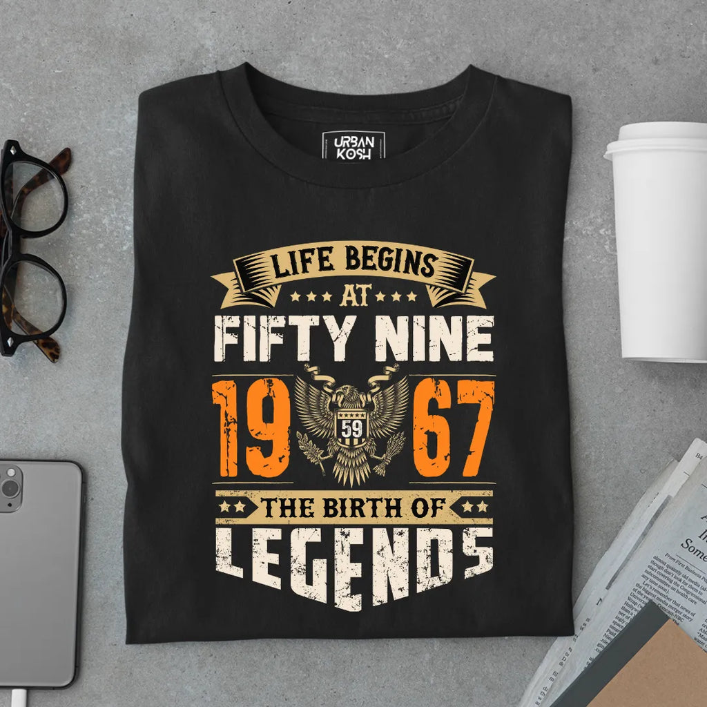 Life Begins at 59, 1967 The Birth of Legends Premium T-shirt