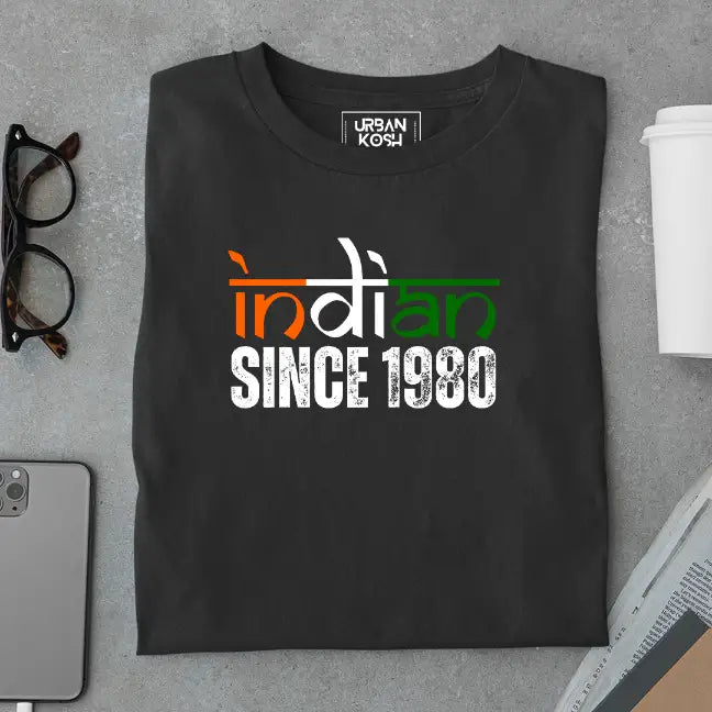 Indian Since 1980 Republic Day Special Premium Unisex Birthday T-shirt