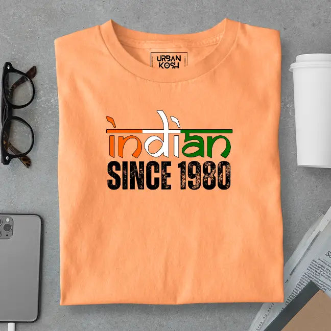 Indian Since 1980 Republic Day Special Premium Unisex Birthday T-shirt