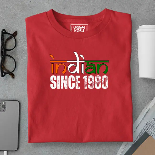 Indian Since 1980 Republic Day Special Premium Unisex Birthday T-shirt