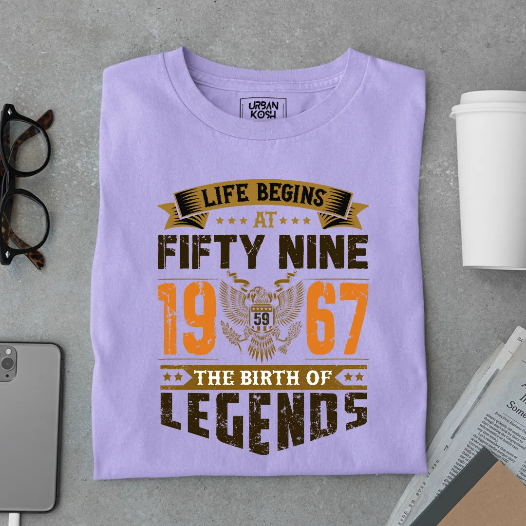 Life Begins at 59, 1967 The Birth of Legends Premium T-shirt