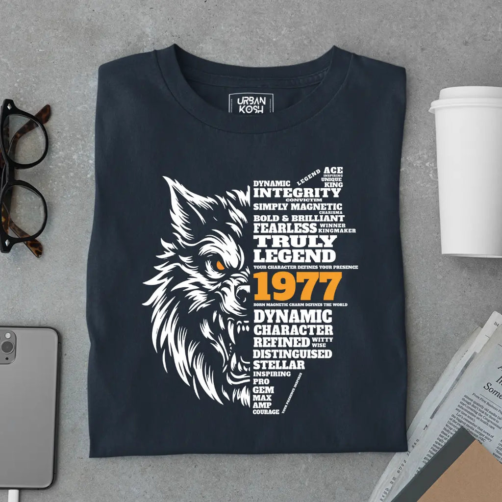 Wolf Born in 1977 Truly Legend Premium Unisex T-Shirt