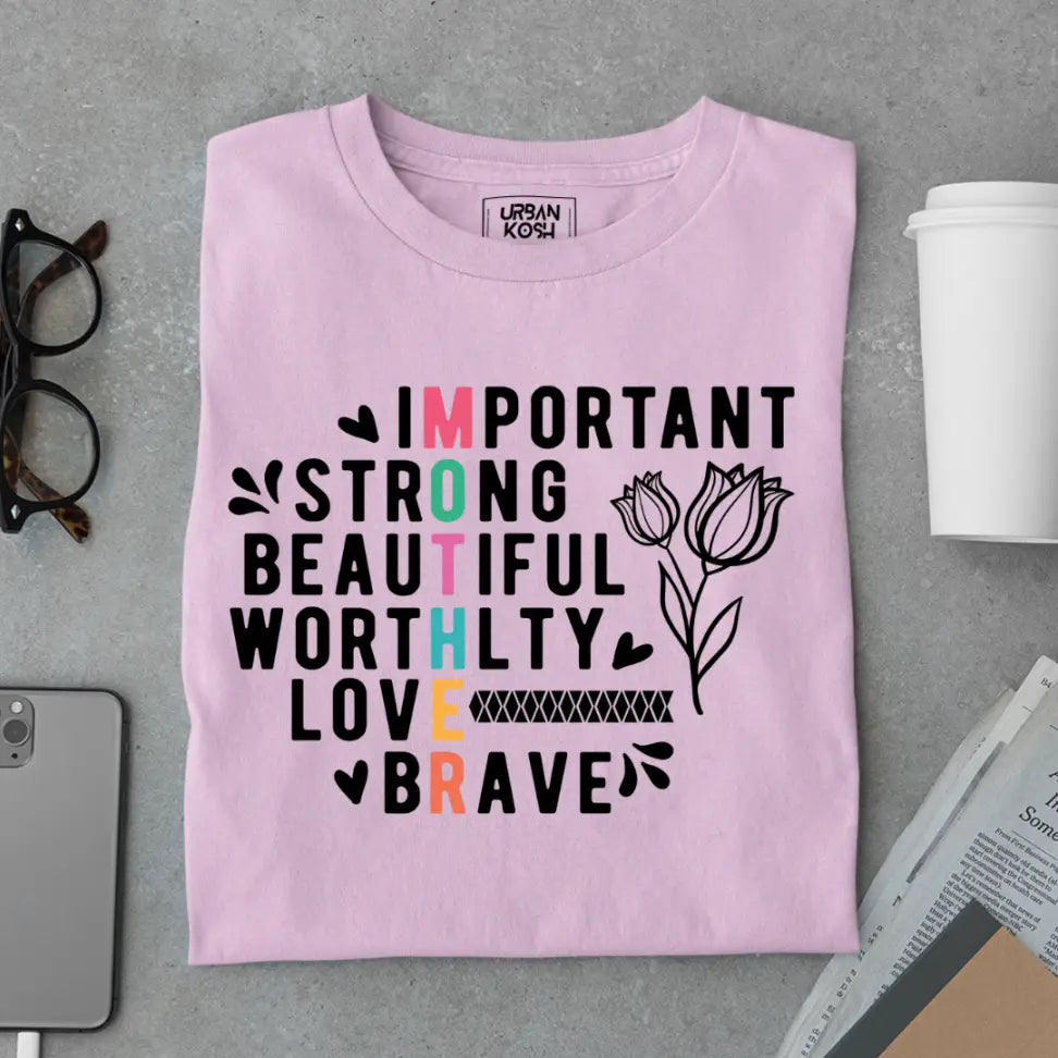 Important Strong beautiful Mom - Mother's Day Special Premium T-Shirt