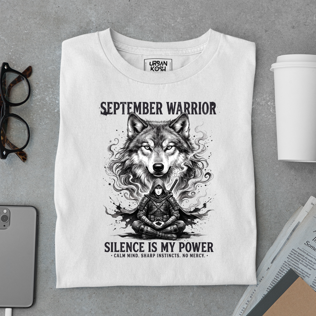 September Warrior Wolf T-Shirt