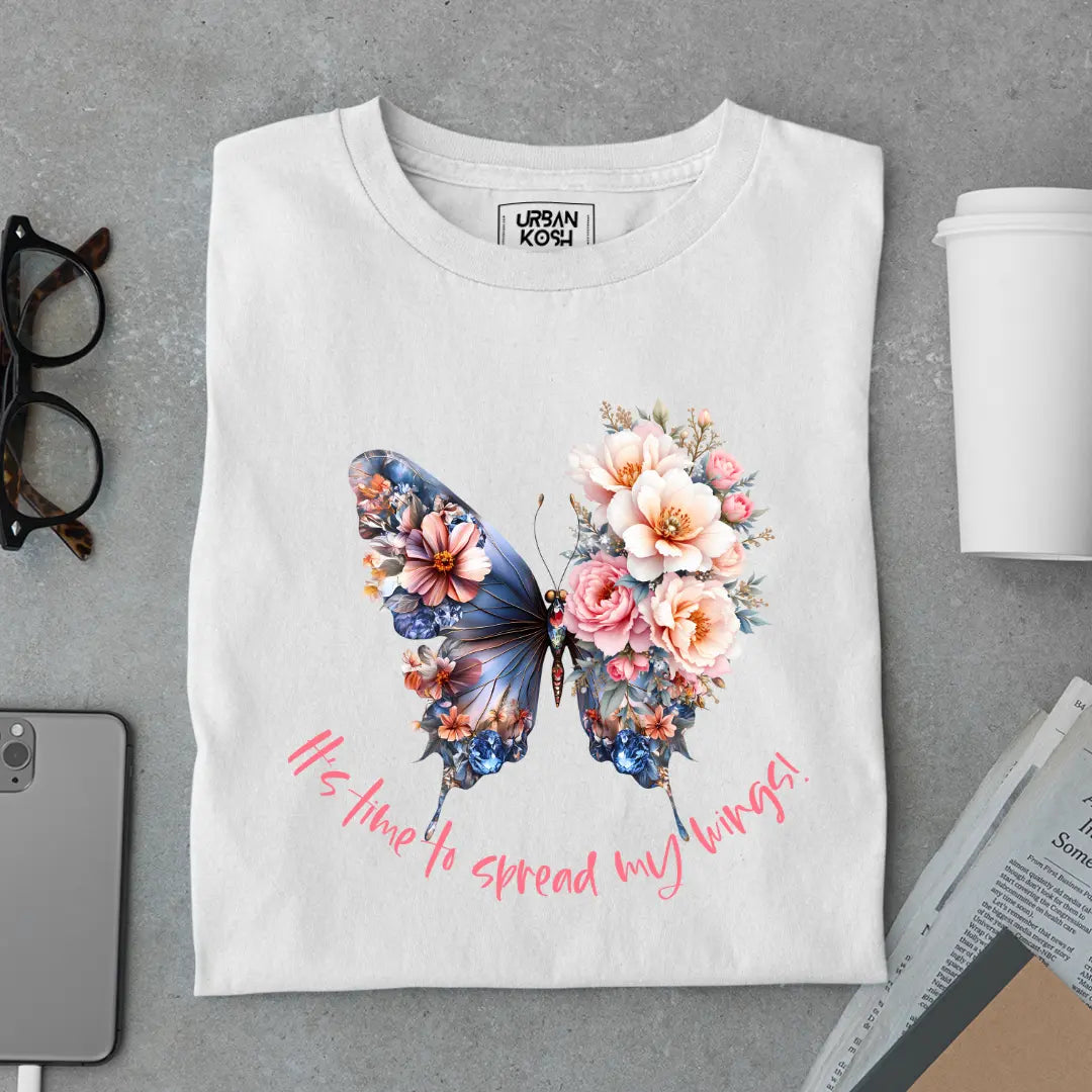 It's Time to Spread My Wings Premium Butterfly T-Shirt for Women