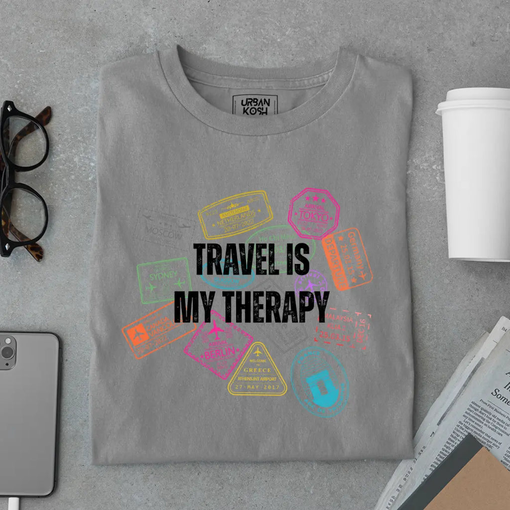 Travel is My Therapy Premium Unisex T-shirt