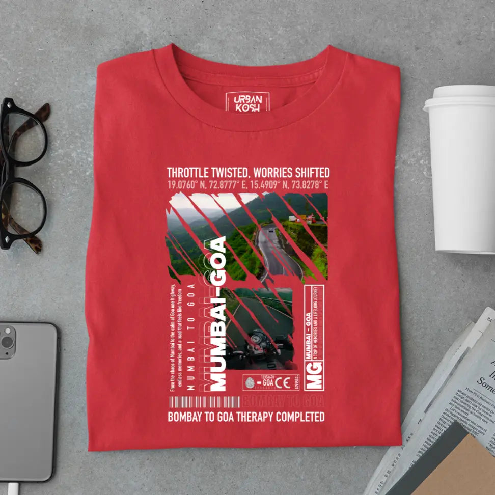 Mumbai to Goa Therapy Completed Premium Exclusive T-Shirt