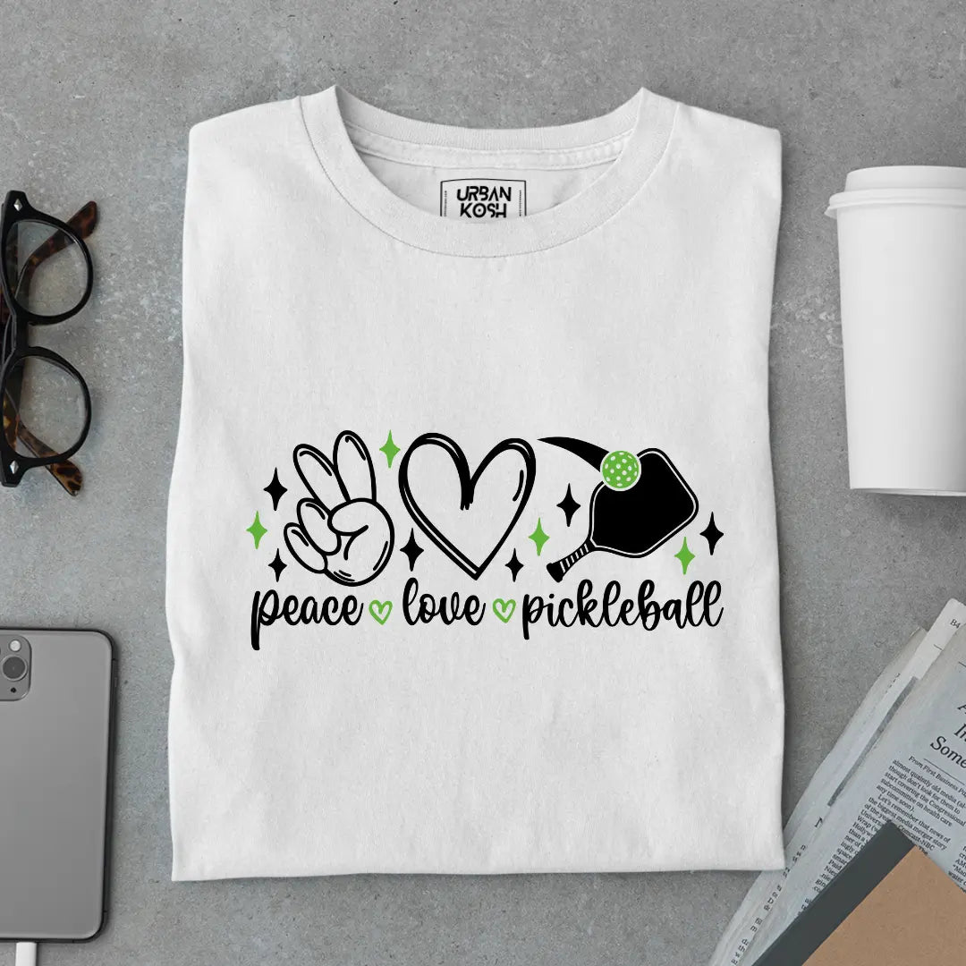 Peace Love Pickleball - Pickleball Exclusive Premium T-shirt