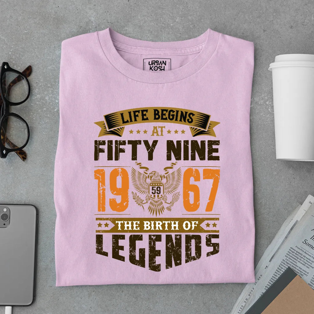 Life Begins at 59, 1967 The Birth of Legends Premium T-shirt