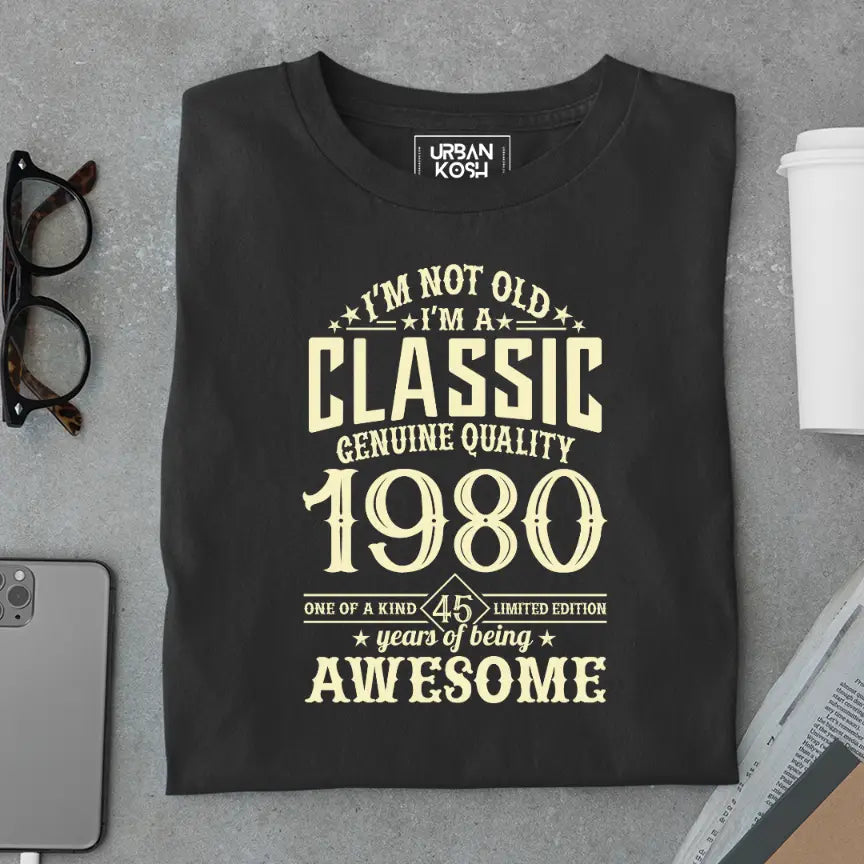 I Am Not Old, I Am Classic 1980 Premium Unisex Birthday T-shirt