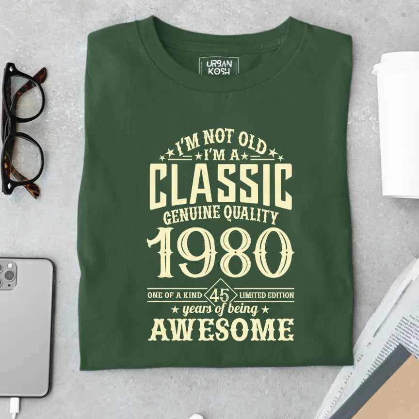 I Am Not Old, I Am Classic 1980 Premium Unisex Birthday T-shirt