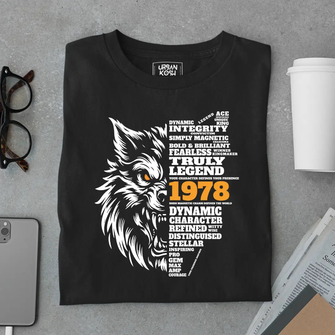 Wolf Born in 1978 Truly Legend Premium Unisex T-Shirt