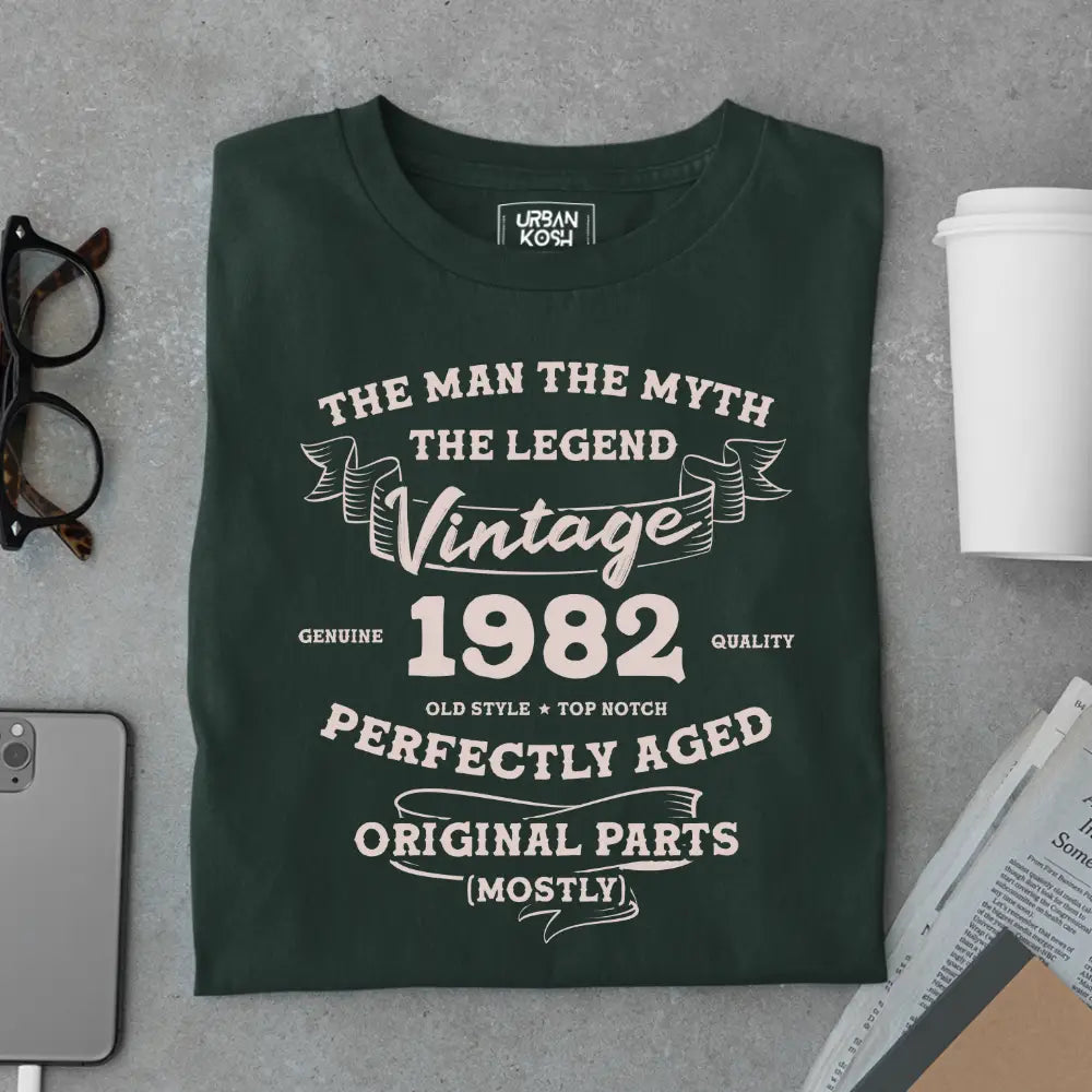 The Man The Myth The Legend Vintage 1982 Exclusive Premium T-Shirt