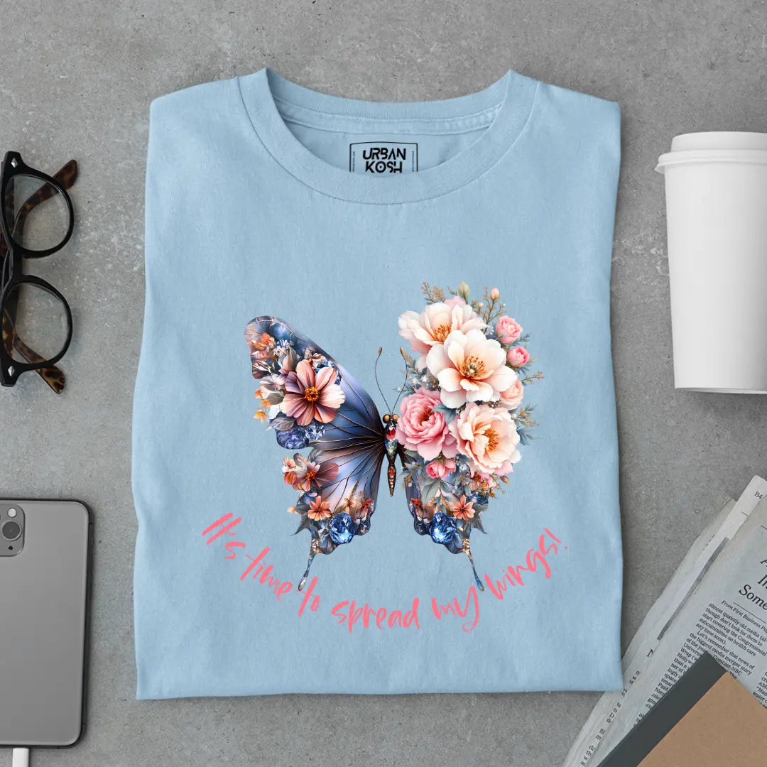 It's Time to Spread My Wings Premium Butterfly T-Shirt for Women