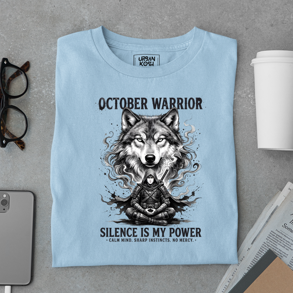 October Warrior Wolf T-Shirt