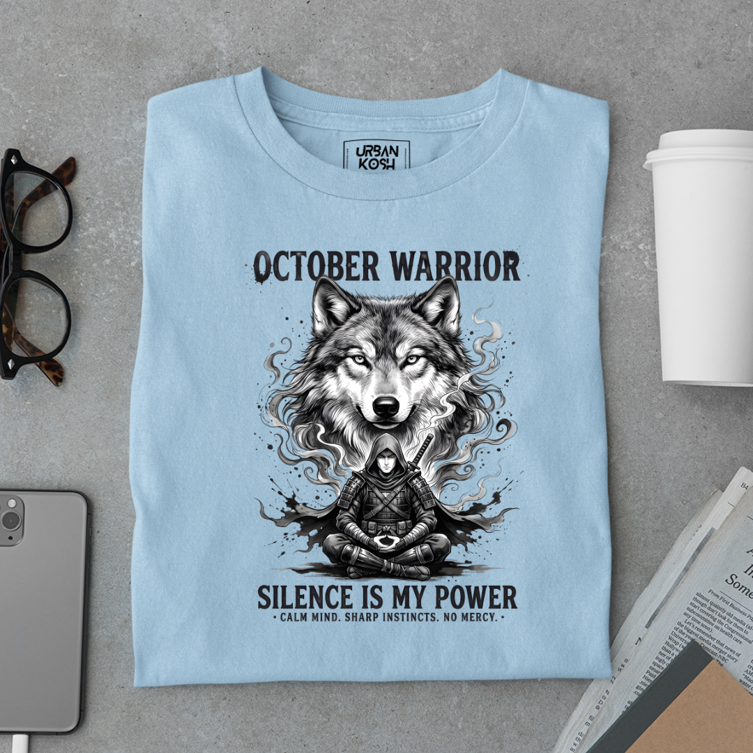 October Warrior Wolf T-Shirt