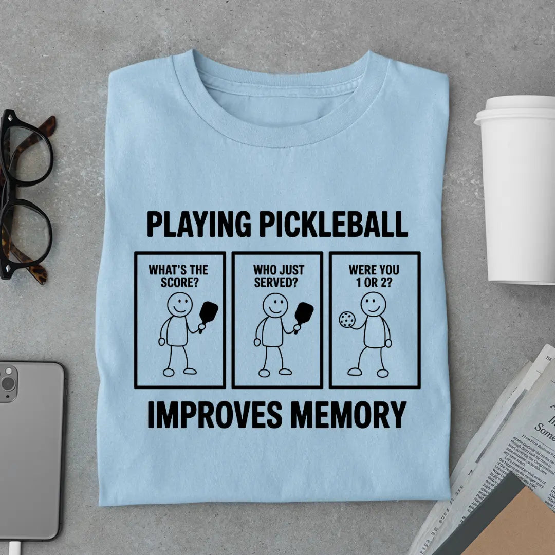 Playing Pickleball Improves Memory - Pickleball Exclusive Premium T-shirt