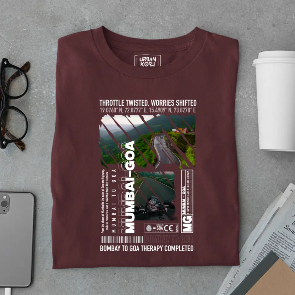 Mumbai to Goa Therapy Completed Premium Exclusive T-Shirt