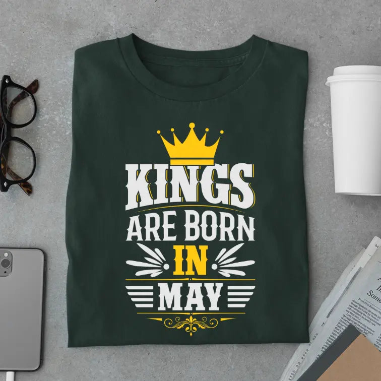 Royal Kings Are Born in May Limited Edition Premium Birthday T-Shirt