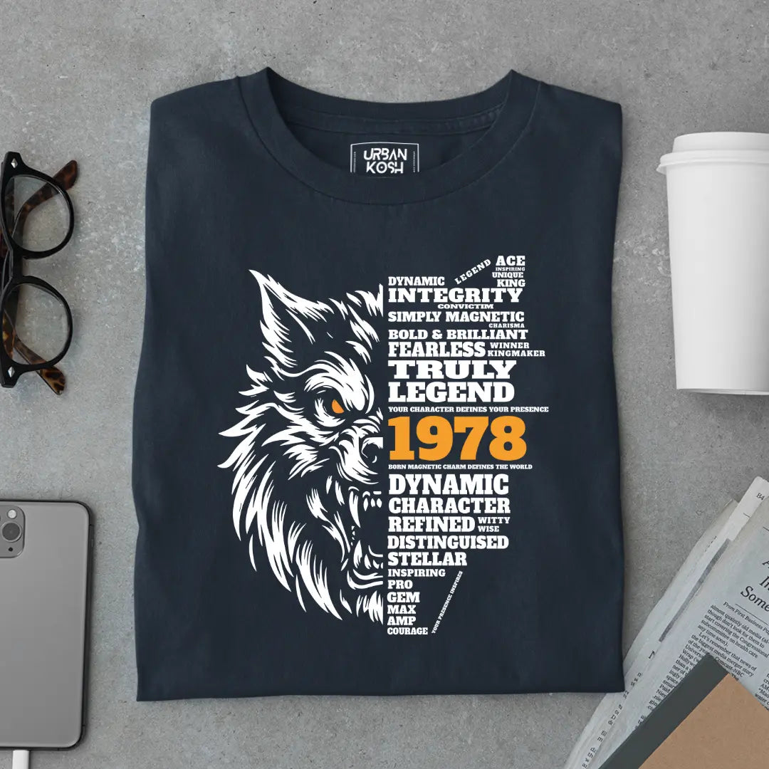 Wolf Born in 1978 Truly Legend Premium Unisex T-Shirt