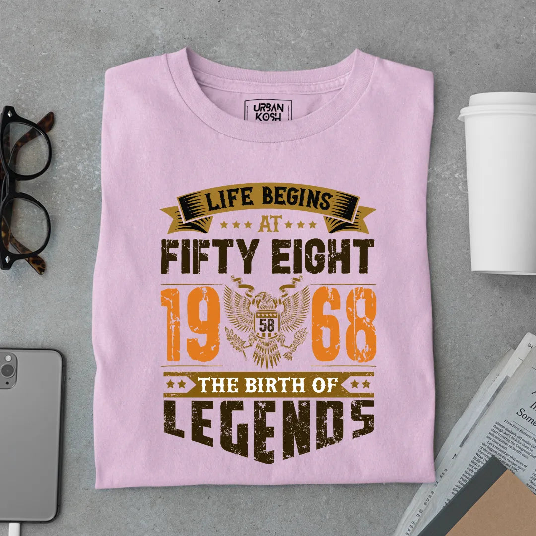 Life Begins at 58, 1968 The Birth of Legends Premium T-shirt