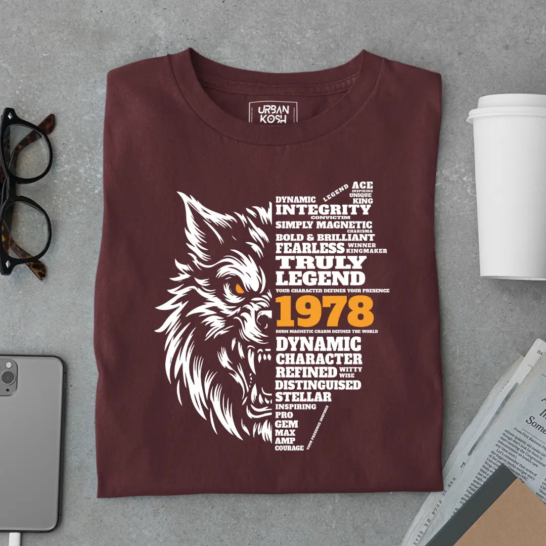 Wolf Born in 1978 Truly Legend Premium Unisex T-Shirt