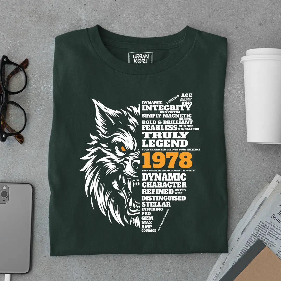Wolf Born in 1978 Truly Legend Premium Unisex T-Shirt