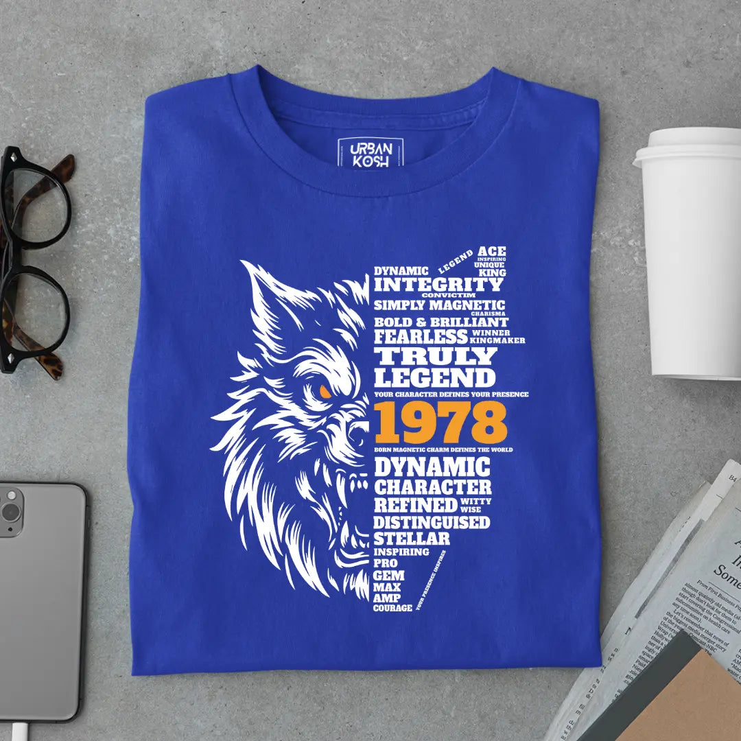 Wolf Born in 1978 Truly Legend Premium Unisex T-Shirt