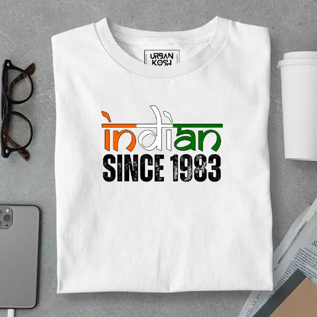 Indian Since 1983 Republic Day Special Premium Unisex Birthday T-shirt
