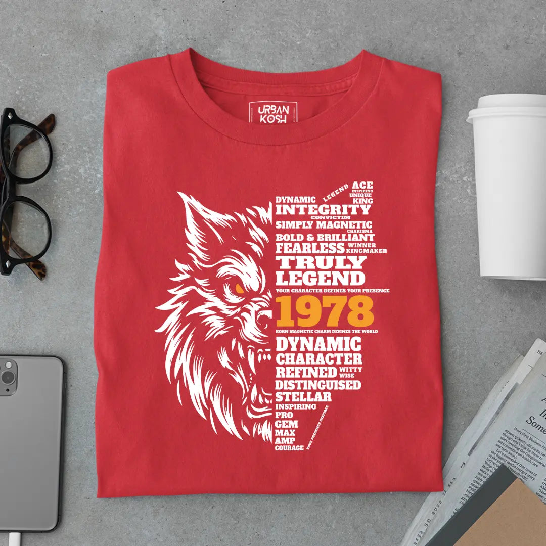 Wolf Born in 1978 Truly Legend Premium Unisex T-Shirt