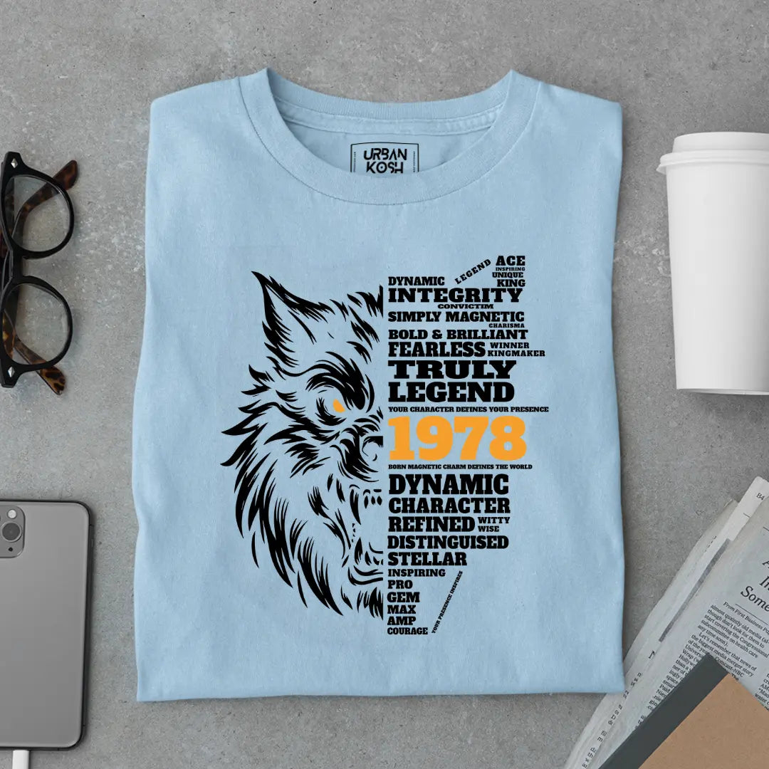Wolf Born in 1978 Truly Legend Premium Unisex T-Shirt