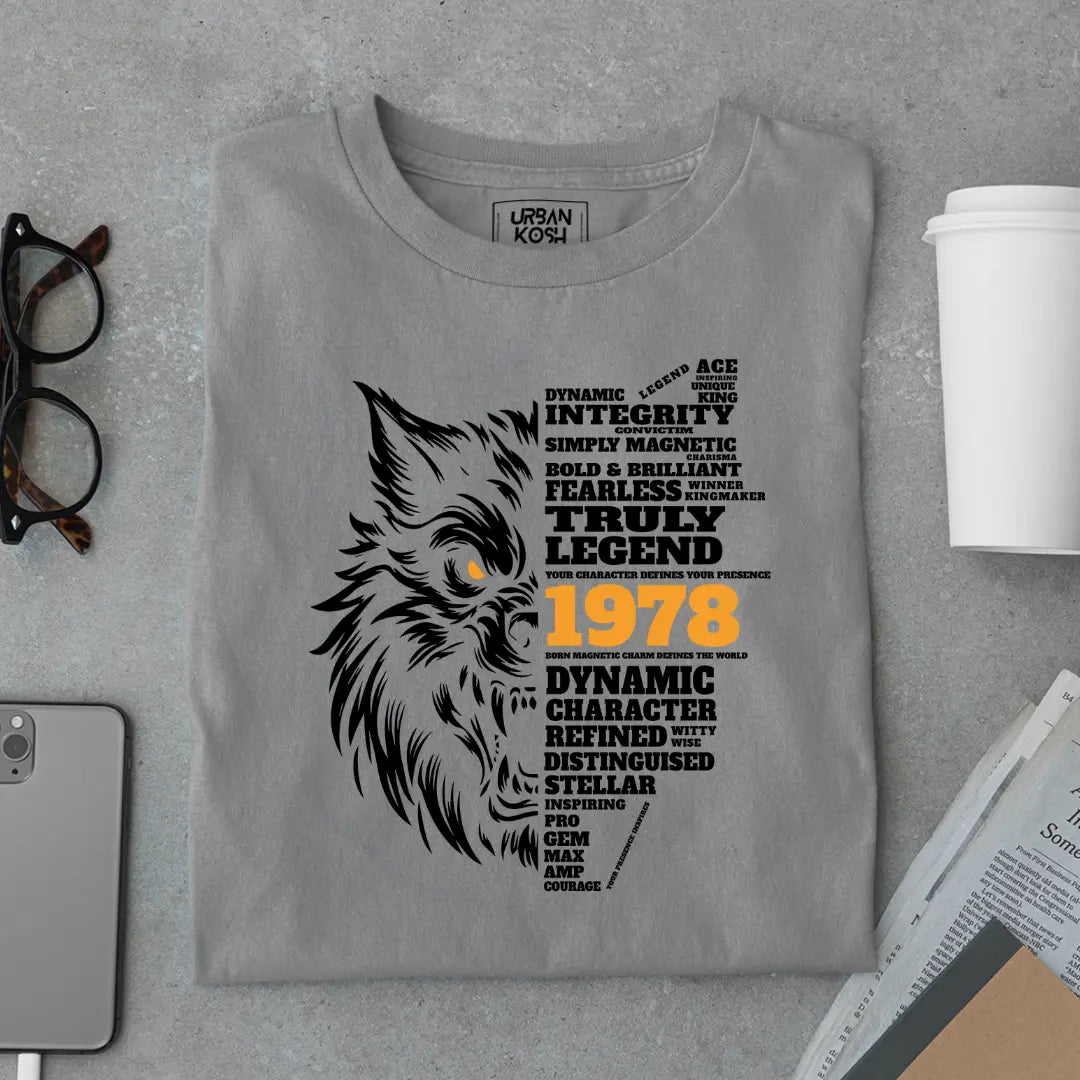Wolf Born in 1978 Truly Legend Premium Unisex T-Shirt