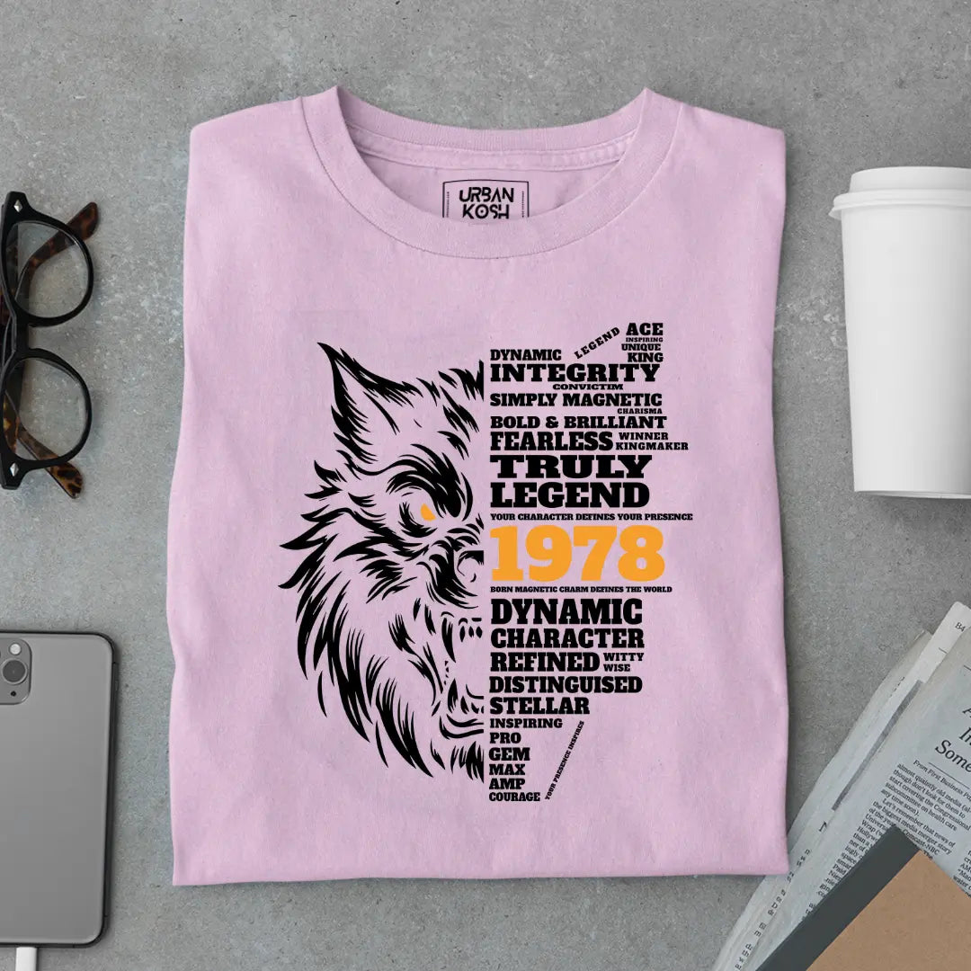 Wolf Born in 1978 Truly Legend Premium Unisex T-Shirt