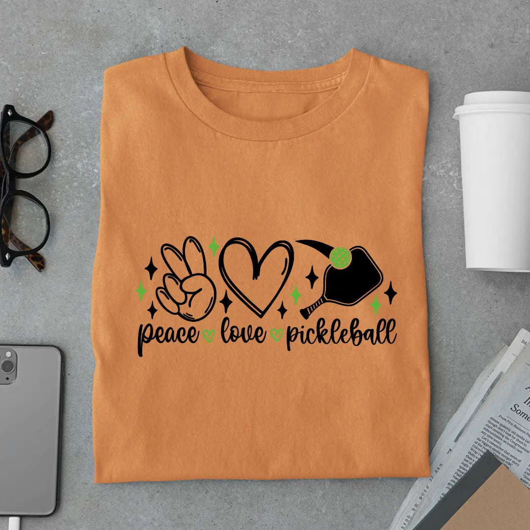 Peace Love Pickleball - Pickleball Exclusive Premium T-shirt