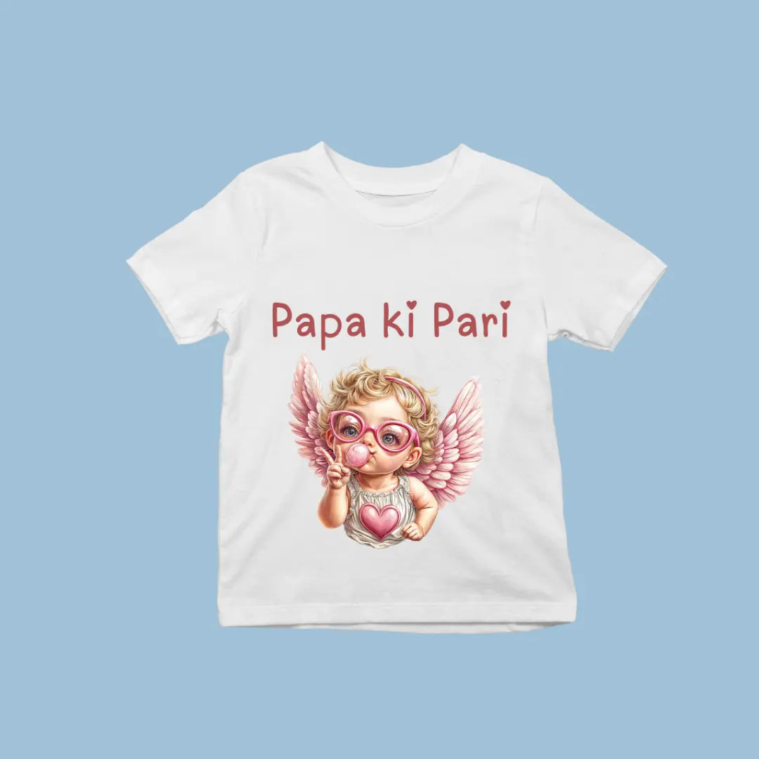 Papa Ki Pari Angel Baby Girl Premium Unisex T-shirt for Kids