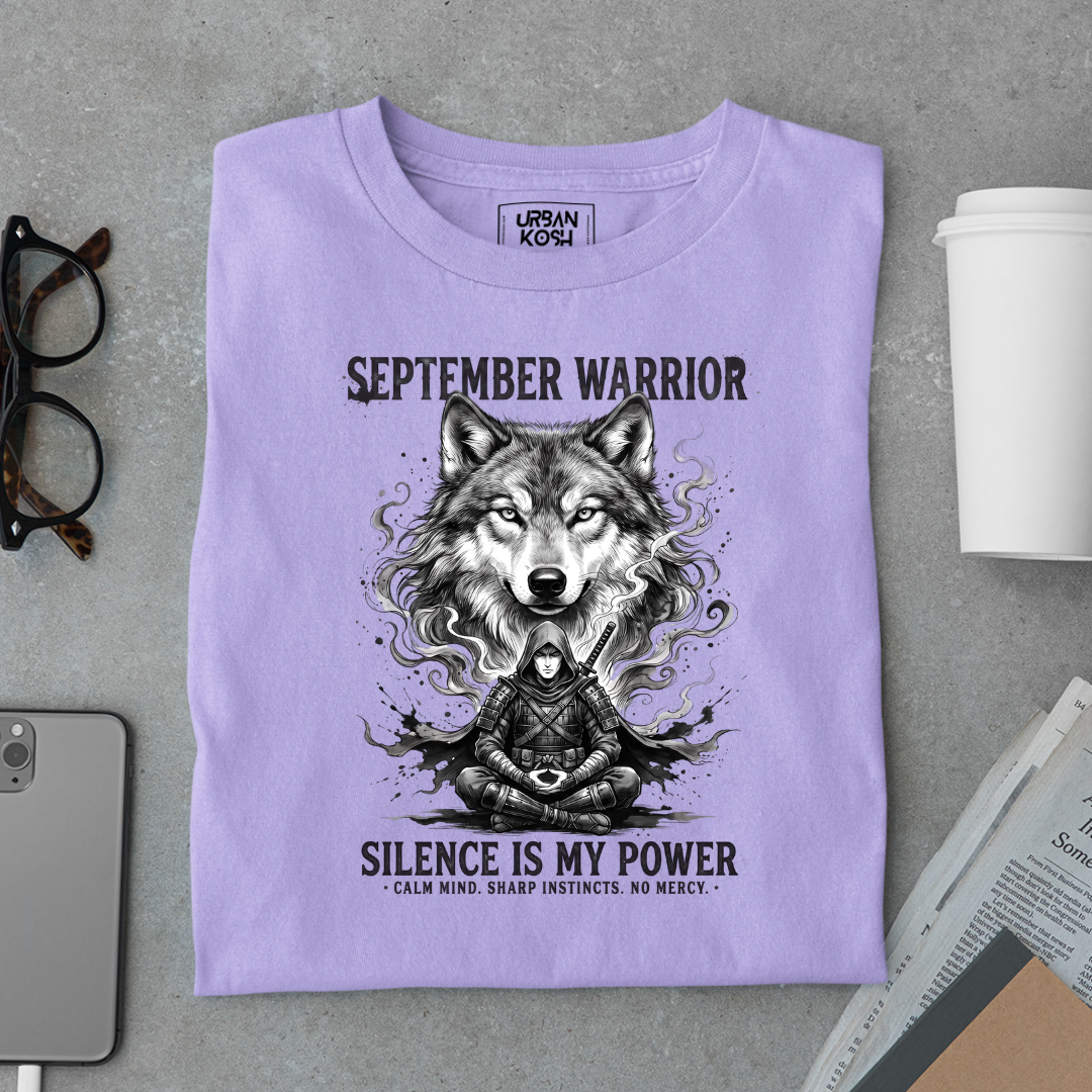 September Warrior Wolf T-Shirt